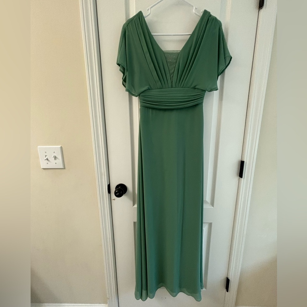 Ever Pretty Formal Green Flutter Sleeve Dress XXS XS